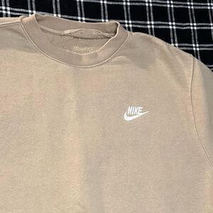 Nike Men's Beige Crewneck Sweater